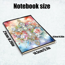 Load image into Gallery viewer, Flower Cross 5D Diamond Painting Notebook Diamond Art Dairy Book for Adults Kids