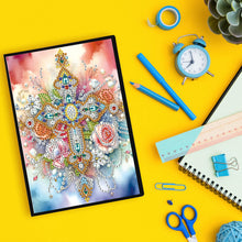 Load image into Gallery viewer, Flower Cross 5D Diamond Painting Notebook Diamond Art Dairy Book for Adults Kids
