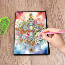 Load image into Gallery viewer, Flower Cross 5D Diamond Painting Notebook Diamond Art Dairy Book for Adults Kids