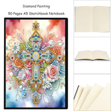 Load image into Gallery viewer, Flower Cross 5D Diamond Painting Notebook Diamond Art Dairy Book for Adults Kids