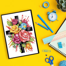 Load image into Gallery viewer, Flower Cross 5D Diamond Painting Notebook Diamond Art Dairy Book for Adults Kids