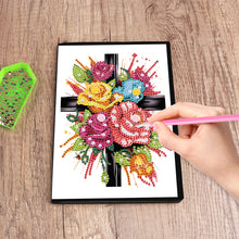 Load image into Gallery viewer, Flower Cross 5D Diamond Painting Notebook Diamond Art Dairy Book for Adults Kids