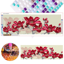 Load image into Gallery viewer, Diamond Painting - Full Round - Sheng Red flowers in bloom (80*30CM)