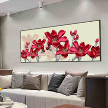 Load image into Gallery viewer, Diamond Painting - Full Round - Sheng Red flowers in bloom (80*30CM)