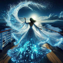 Load image into Gallery viewer, Diamond Painting - Full Round - Girl with wave back (40*40CM)