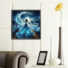 Load image into Gallery viewer, Diamond Painting - Full Round - Girl with wave back (40*40CM)