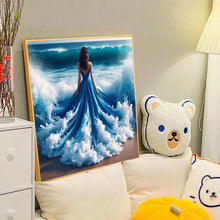 Load image into Gallery viewer, Diamond Painting - Full Round - Girl with seawater skirt back (40*40CM)