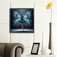 Load image into Gallery viewer, Diamond Painting - Full Round - Girl with butterfly (40*40CM)