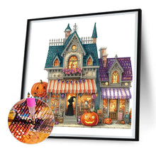 Load image into Gallery viewer, Diamond Painting - Partial Special Shaped - Halloween street hut (30*30CM)