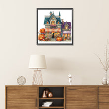 Load image into Gallery viewer, Diamond Painting - Partial Special Shaped - Halloween street hut (30*30CM)