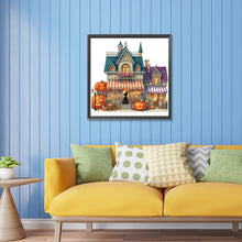 Load image into Gallery viewer, Diamond Painting - Partial Special Shaped - Halloween street hut (30*30CM)