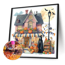 Load image into Gallery viewer, Diamond Painting - Partial Special Shaped - Halloween street hut (30*30CM)