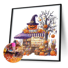 Load image into Gallery viewer, Diamond Painting - Partial Special Shaped - Halloween street hut (30*30CM)
