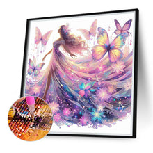 Load image into Gallery viewer, Diamond Painting - Full Round - Girl with butterfly and girl (40*40CM)