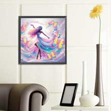 Load image into Gallery viewer, Diamond Painting - Full Round - Girl with flower and music (40*40CM)