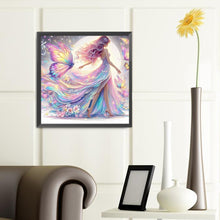 Load image into Gallery viewer, Diamond Painting - Full Round - Girl with butterfly and girl (40*40CM)