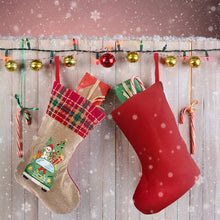 Load image into Gallery viewer, Linen Diamond Painting Xmas Stocking Decor 5D Rhinestone Xmas Socks for Kid Gift