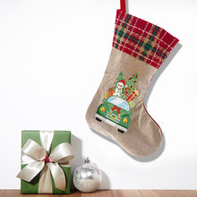 Load image into Gallery viewer, Linen Diamond Painting Xmas Stocking Decor 5D Rhinestone Xmas Socks for Kid Gift