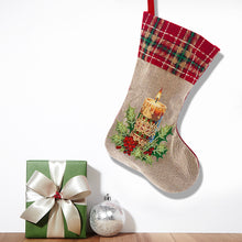 Load image into Gallery viewer, Linen Diamond Painting Xmas Stocking Decor 5D Rhinestone Xmas Socks for Kid Gift