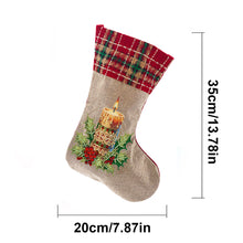 Load image into Gallery viewer, Linen Diamond Painting Xmas Stocking Decor 5D Rhinestone Xmas Socks for Kid Gift