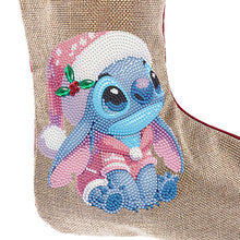 Load image into Gallery viewer, Linen Diamond Painting Xmas Stocking Decor 5D Rhinestone Xmas Socks for Kid Gift