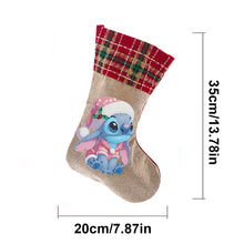 Load image into Gallery viewer, Linen Diamond Painting Xmas Stocking Decor 5D Rhinestone Xmas Socks for Kid Gift