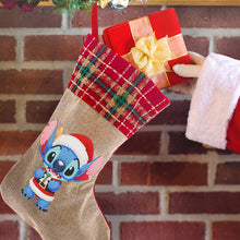 Load image into Gallery viewer, Linen Diamond Painting Xmas Stocking Decor 5D Rhinestone Xmas Socks for Kid Gift