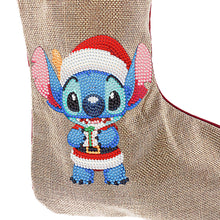 Load image into Gallery viewer, Linen Diamond Painting Xmas Stocking Decor 5D Rhinestone Xmas Socks for Kid Gift