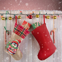 Load image into Gallery viewer, Linen Diamond Painting Xmas Stocking Decor 5D Rhinestone Xmas Socks for Kid Gift