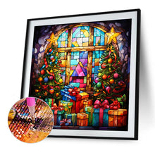 Load image into Gallery viewer, Diamond Painting - Full Round - Christmas glass style Christmas tree gift (40*40CM)