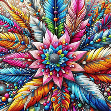 Load image into Gallery viewer, Diamond Painting - Full Round - Christmas feather flowers (40*40CM)