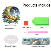 Load image into Gallery viewer, Acrylic Special Shaped Christmas Theme Desktop Diamond Art Kits for Home Office