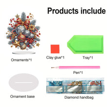 Load image into Gallery viewer, Acrylic Special Shaped Christmas Theme Desktop Diamond Art Kits for Home Office