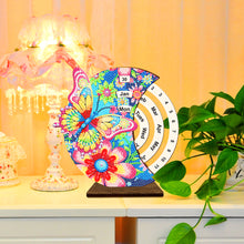 Load image into Gallery viewer, Diamond Painting Calendar Wooden Desk Calendar Christmas Gift (Flower Butterfly)
