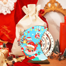 Load image into Gallery viewer, Diamond Painting Calendar Wooden Desk Calendar Christmas Gift (Christmas Elk)