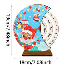 Load image into Gallery viewer, Diamond Painting Calendar Wooden Desk Calendar Christmas Gift (Christmas Elk)