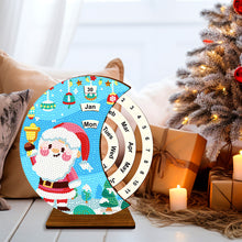 Load image into Gallery viewer, Diamond Painting Calendar Wooden Desk Calendar Christmas Gift (Santa Claus)