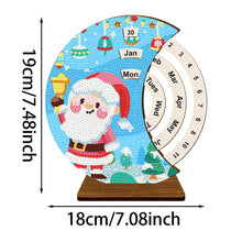 Load image into Gallery viewer, Diamond Painting Calendar Wooden Desk Calendar Christmas Gift (Santa Claus)