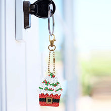 Load image into Gallery viewer, 12Pcs Double Side Christmas Cupcake Diamond Painting Art Craft Keychain