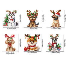 Load image into Gallery viewer, 6Pcs Acrylic Special Shaped Christmas Puppy 5D DIY Diamond Art Hanging Decor