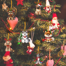 Load image into Gallery viewer, 6Pcs Acrylic Special Shaped Christmas Puppy 5D DIY Diamond Art Hanging Decor