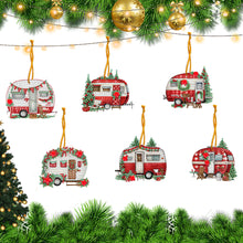 Load image into Gallery viewer, 6Pcs Acrylic Special Shaped Christmas Red Car 5D DIY Diamond Art Hanging Decor