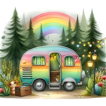 Load image into Gallery viewer, Diamond Painting - Full Round - Camping car (30*30CM)