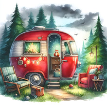 Load image into Gallery viewer, Diamond Painting - Full Round - Camping car (30*30CM)