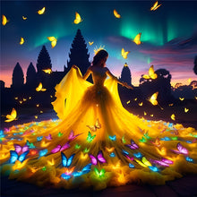 Load image into Gallery viewer, Diamond Painting - Full Round - Girl with gorgeous skirt (40*40CM)