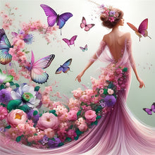 Load image into Gallery viewer, Diamond Painting - Full Round - Girl with gorgeous skirt (40*40CM)