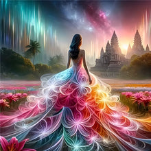 Load image into Gallery viewer, Diamond Painting - Full Round - Girl with gorgeous skirt (40*40CM)