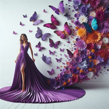 Load image into Gallery viewer, Diamond Painting - Full Round - Girl with gorgeous skirt (40*40CM)