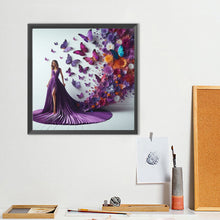 Load image into Gallery viewer, Diamond Painting - Full Round - Girl with gorgeous skirt (40*40CM)