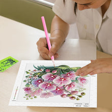 Load image into Gallery viewer, Diamond Painting - Partial Special Shaped - Beautiful flower (30*30CM)